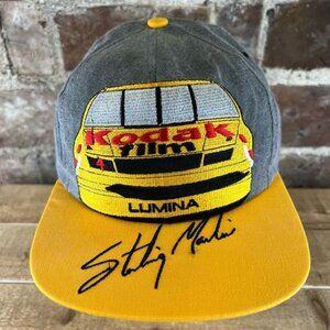 Vintage NASCAR Men’s Kodak Hat Adjustable Hat Snapback Gray Yellow One Fits All